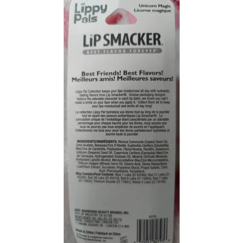 NEW Lip Smacker Lippy Pals Unicorn Flavored Moisturizing Smoothing Soft Shine